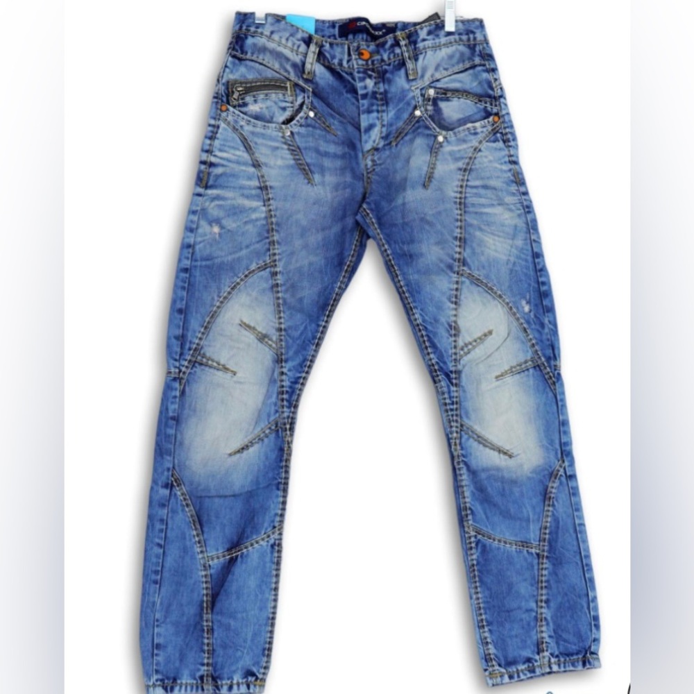 NWT CIPO & BAXX Men's Comfort Straight Cut Jeans Stretch Med Wash Blue 32 x 32